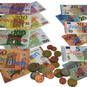 set d'euros (22 pièces + 22 billets)